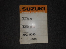 1969 Suzuki A100 AS100 AC100 Parts Catalog Manual Damaged Stained Faded Oem 69 - $21.85
