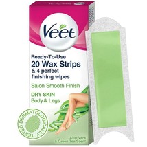 Veet Full Body Waxing Strips Kit for Dry Skin, 20 Strips (Pack of 1) - $10.68
