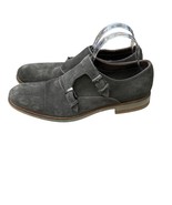 John Varvatos USA Double Monk Strap Leather Suede Shoes size 10.5 Gray - $1,853.43 MXN