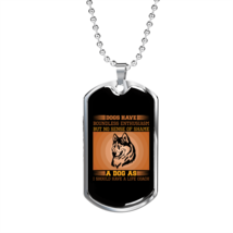 Dog Life Coach Head Necklace Stainless Steel or 18k Gold Dog Tag 24&quot; Chain - £30.01 GBP+