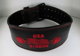 Powerlifting Fitness Weight Lifting 6&quot; Belt 4&quot; Taper 9mm Thick Leather S... - $56.43