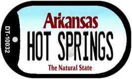 Hot Springs Arkansas Novelty Metal Dog Tag Necklace DT-10032 - £12.55 GBP