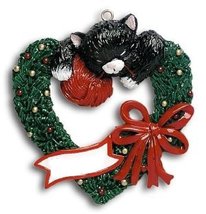 Gift Giant Pet in Wreath Personalizeable Ornament 3 inches (Black, Dog) - £11.72 GBP