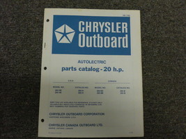 1972 Chrysler Outboard 20 HP Parts Catalog Autolectric - £19.57 GBP