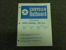 1973 Chrysler Outboard 20 HP Parts Catalog Autolectric HF H BF B - £19.48 GBP