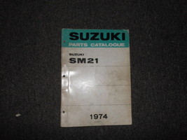 1974 Suzuki Snowmobile SM21 K/L Parts Catalog Manual STAINED WORN FACTOR... - $31.95