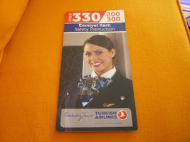 Turkish Airlines Airbus 330 200 300 consignes sécurité safety card from ... - £27.97 GBP