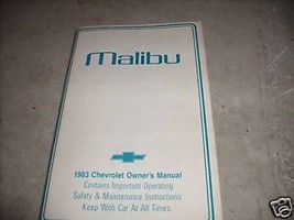 1983 Chevrolet Owners Manual Minor Stains Dirt Worn Oem Operating 83 - $9.71