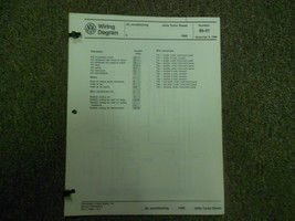 1986 VW Jetta Turbo Diesel Cooling Fan A/C EEC Wiring Diagram Service Ma... - £10.90 GBP