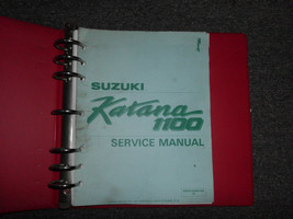 1987 Suzuki GSX1100F Katana 1100 Motorcycle Service Manual Binder Stained Oem 87 - $54.99