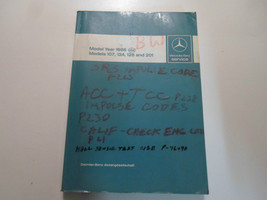 1988 Mercedes Models 107 124 126 201 Intro To Service Manual Factory Oem Deal - $122.50