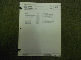 1988 VW Jetta Passive Restraint Air Conditioning Wiring Diagram Service Manual - £10.14 GBP