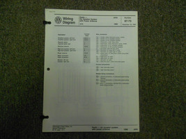 1988 VW Jetta Electronic Engine Control Digifant Wiring Diagram Service Manual - £7.00 GBP