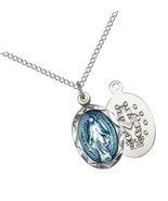 Sterling Silver Miraculous Pendant with 18 Silver - £221.47 GBP