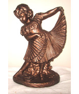 Vintage Hungarian Plaster Sculpture Of Girl Barokk Mi-12  SZ31 Szobor - $408.80