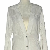 Free People Jens Pirate Booty Eyelet Mantra Kimono S White Gauze Long Du... - £181.78 GBP