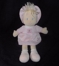 12&quot; Carter&#39;s Doll Blonde Hair Pink Flower Dress Girl Stuffed Animal Plush Toy - £22.44 GBP