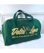 DELTA Line STEAMSHIP LINES BAG TRAVEL CARGO tote green yellow ship boat ... - $562.03 MXN