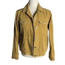 Sky &amp; Sparrow Button Up Corduroy Jacket S Tan Long Sleeves Pockets Collared - £14.47 GBP