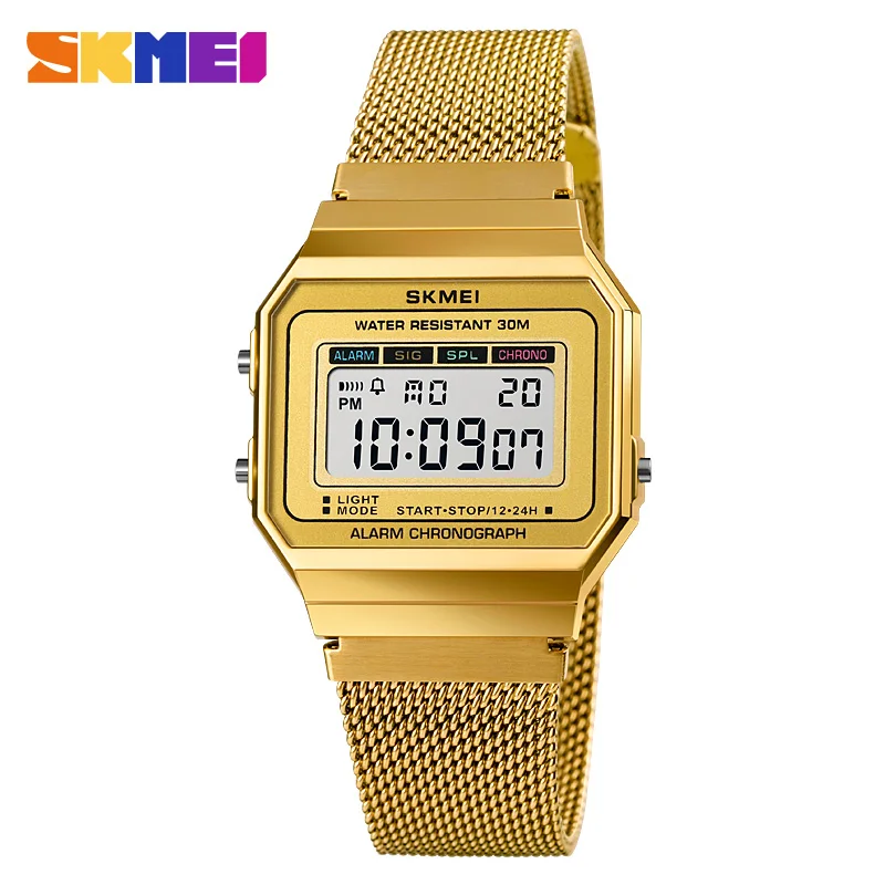     Mens  Slim Dial LED Digital Man Watch Stainless Steel  Waterproof Men Watch  - $67.13