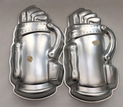 1987 Wilton cake pans two golf bags with golf clubs novelty birthday cak... - $17.82
