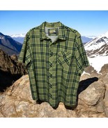 Magellan Outdoors Loose Fit Shirt Men Size 2XL Green Blue Plaid- Button ... - $534.05 MXN