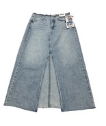 Rewash Denim Skirt Womens 1/25 Midi Maxi High Slit Raw Edge Western Grun... - $635.06 MXN