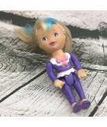 Vintage 1999 Miss Party Surprise Doll Blue Streaked Rooted Hair Purple O... - £7.77 GBP