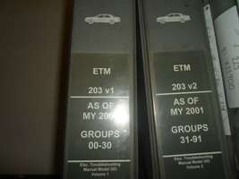 2001 2002 2003 2004 Mercedes Benz Model 203 Electrical ETM Manual 2 VOLU... - $139.99