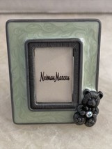 Jay Strongwater Enamel Green Miniature Picture Frame Teddy Bear Neiman Marcus - £14.93 GBP