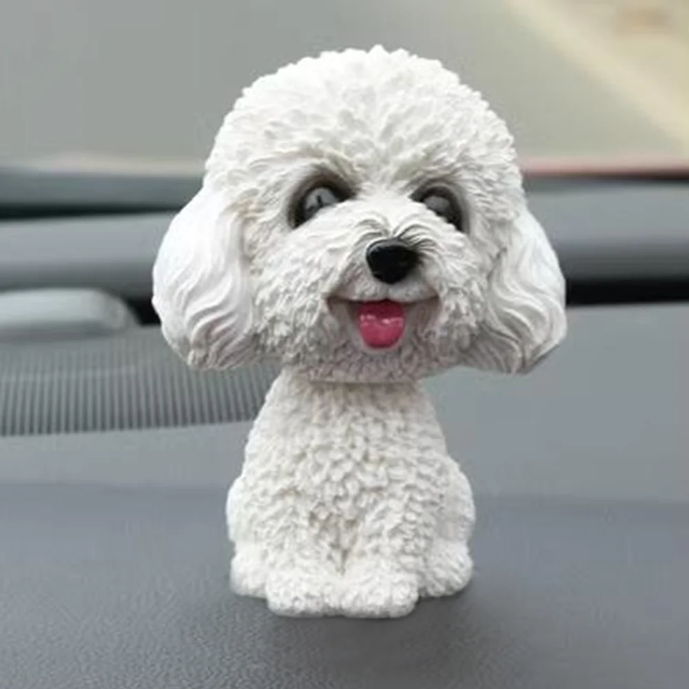 Car Decoration Nodding Dog Creative Bobble Head Dog Figure Ornament for Car - £12.30 GBP+