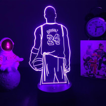 Lakers Kobe Bryant # 24  USB 7Color Night Light Lamp Bedroom 3D LED illusion - £17.42 GBP