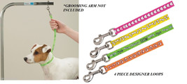 4-Fashion Print Paw Bone Heart Groomer Loop For Pet Grooming Table Arm,Bath - $42.15