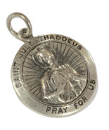 Vtg Theda Sterling Silver 925 Saint Jude Thaddeus Pray For Us Catholic P... - €61,40 EUR
