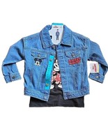 DISNEY ~ MICKEY MOUSE ~ Two (2) Piece Set ~ Denim Jacket ~ Black Tee ~ S... - €34,24 EUR