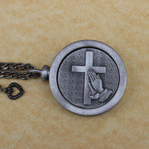 Pewter Keepsake Pet Memory Charm Cremation Urn with Chain - Christian Pr... - $99.99