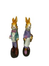 Ganz Decorative Figurines Resin Easter  Mr and Mrs Bunny Bunny 8 in - £17.17 GBP