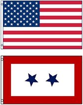 AES Pack of 2 US American and US Two Blue Stars Service Premium Quality Fade Res - £7.76 GBP