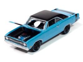1969 Dodge Dart GTS 340 Blue with Black Top and Stripes &quot;Goodyear Blue S... - $797.58 MXN