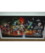 Star Wars Large Collage on Framed Canvas Wall Art Photo 25x17.5 - £43.14 GBP