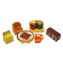 VINTAGE 1970&#39;s FISHER PRICE LITTLE PEOPLE LIVING ROOM FURNITURE TV CHAIR... - £18.57 GBP