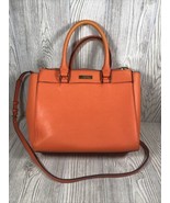 TRINA TURK Bright Orange Cross Body &amp; Handles Purse Bag Satchel - £14.76 GBP