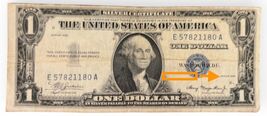 1935 $1 Dollar Bill Silver Certificate Error SERIES NO LETTER VERY SHIFT... - $39.59