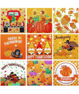 9 Pcs Fall Thanksgiving Day 5D Diamond Painting Kits Pumpkin Maple Leave... - $26.38