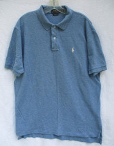 Polo Ralph Lauren Classic Fit Mens Size XL Blue Heathered Shirt Ivory Pony Logo - $21.84