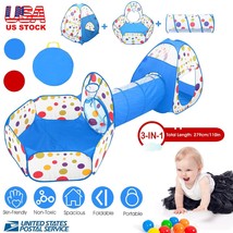 Foldable Kids Play Tent Child Toddlers Crawl Tunnel 3 in 1 Baby Ball Pol... - $64.99