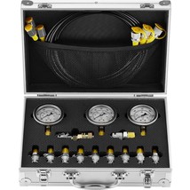 VEVOR Hydraulic Pressure Test Kit, 250/400/600bar, 3 Gauges 11 Test Couplings 3  - £103.29 GBP