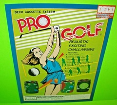 Pro Golf Arcade Flyer Japan Version Deco Video Game Artwork Promo 1981 Vintage - £20.87 GBP