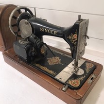 Vtg Singer Sewing Machine MODEL 128 Bentwood Travel Case manual La Venca... - £156.39 GBP