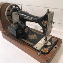 Vtg Singer Sewing Machine MODEL 128 Bentwood Travel Case manual La Vencadora - £158.23 GBP